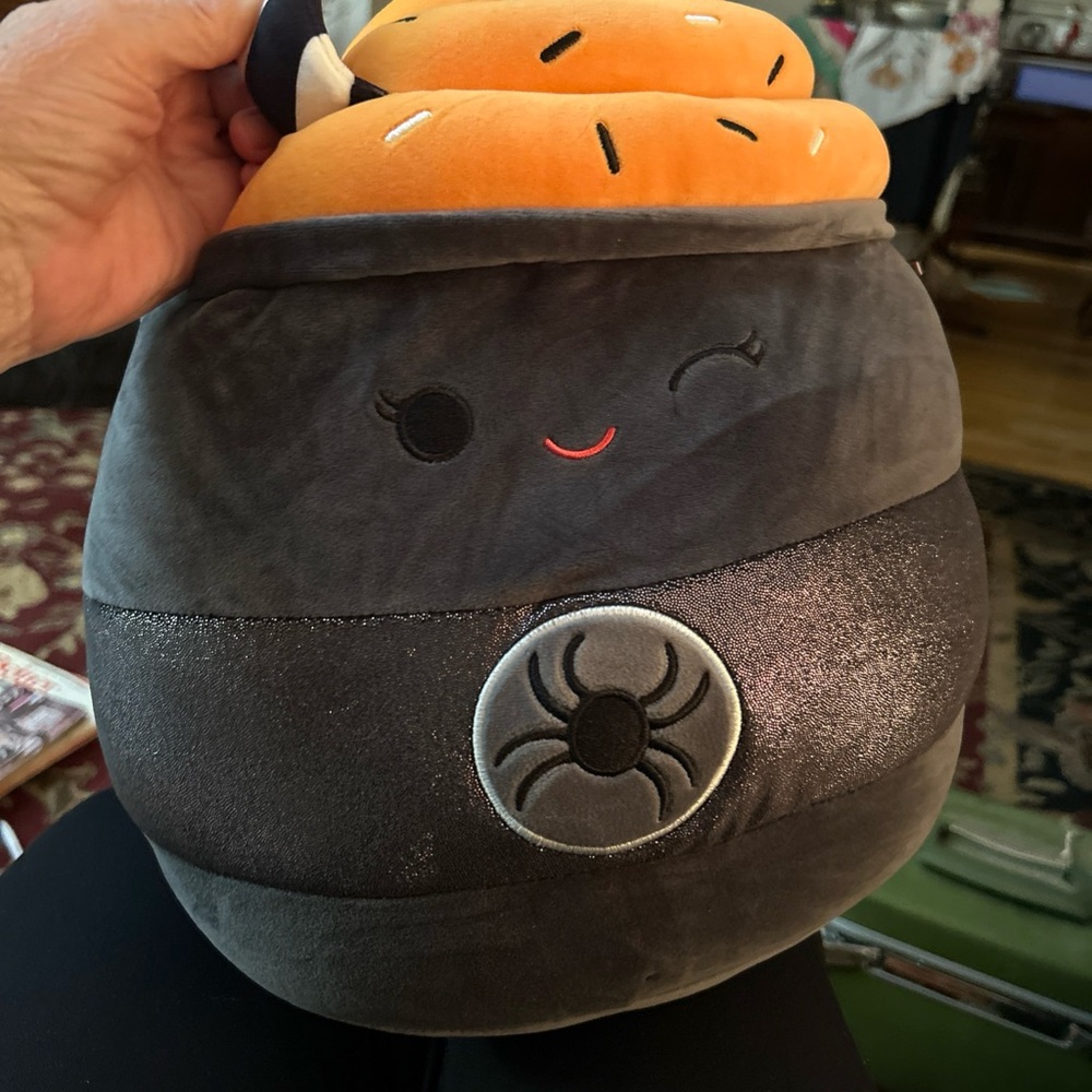 Squishmallows Black and Orange Plush Widow the Orange Milkshake